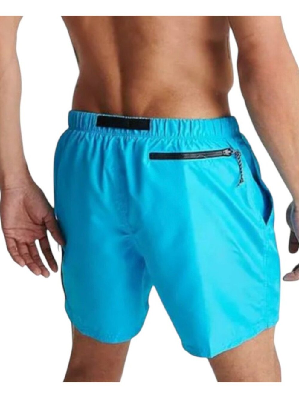 Nike Swim Blue Belted Packable 5" Volley Short NESSB522-480 Mens L NEW with Tags - Picture 10 of 12